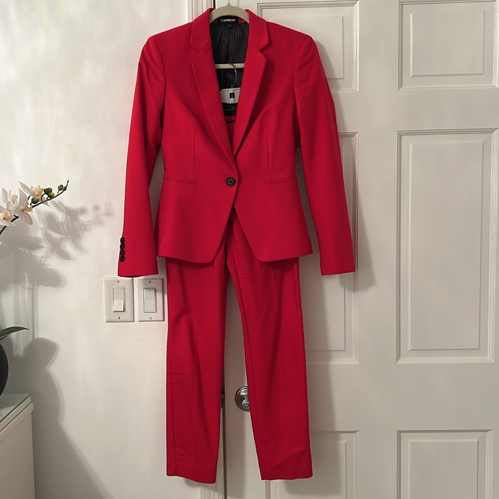 Express Red Women's Pantsuit - Blazer & Trousers